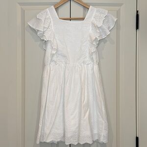 Zara Girl’s White Eyelet Dress, size 11-12